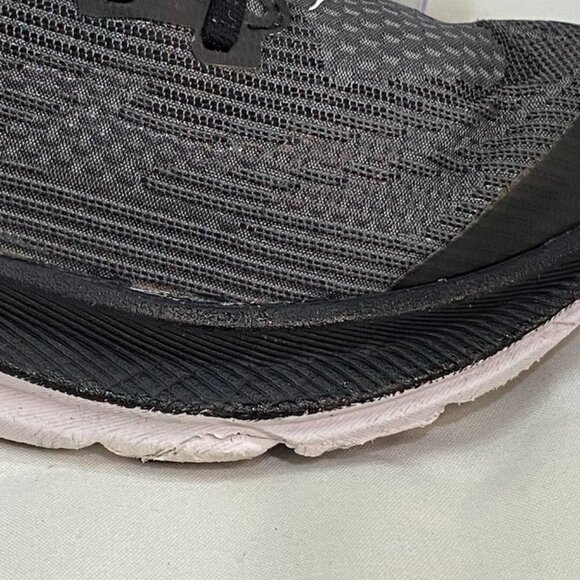 Hoka Clifton 9 Youth Black White Mesh Running Shoes Lightweight Cushion 4.5MD - Picture 5 of 13